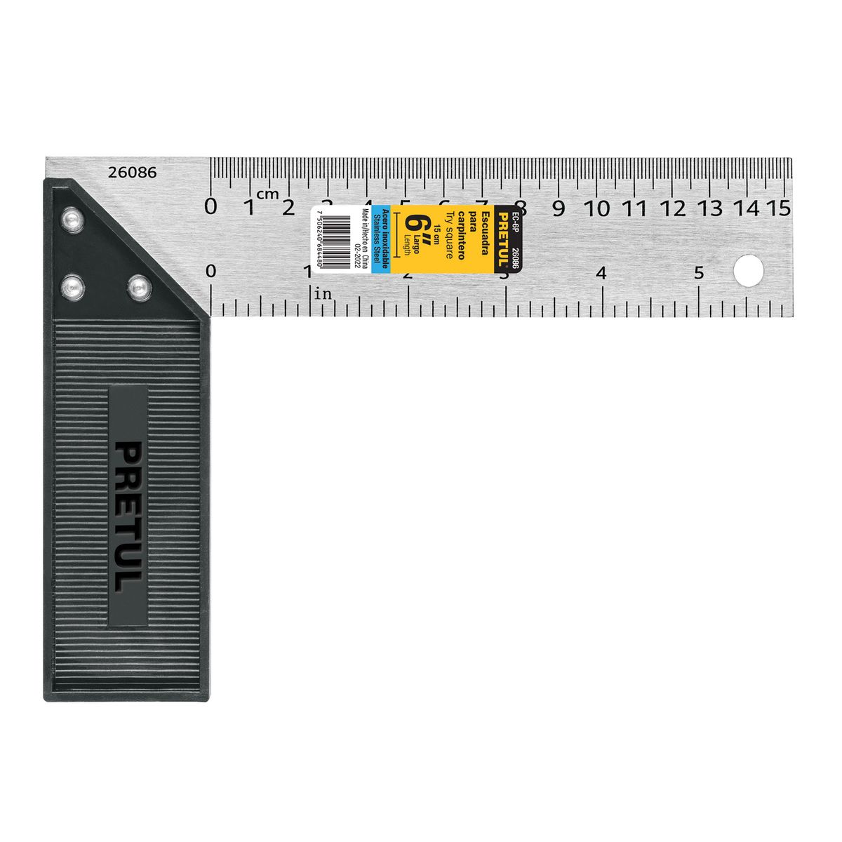 PRETUL - Escuadra 6 para carpintero Pretul