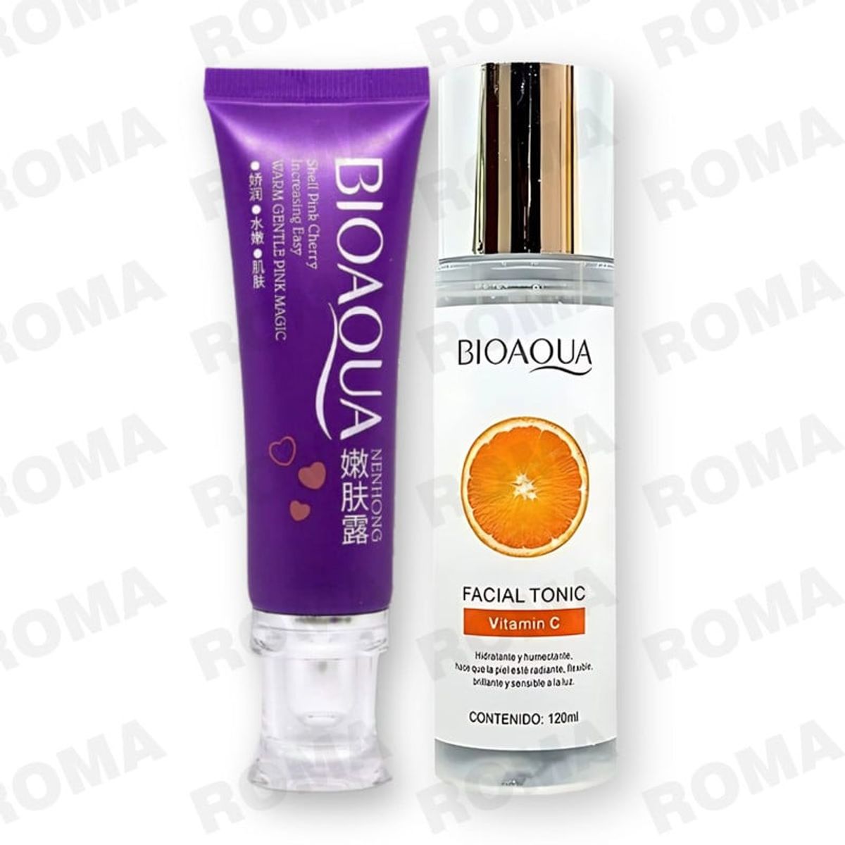BIOAQUA - PACK CREMA BLANQUEADORA DE ZONAS y TÓNICO FACIAL VITAMINA C BIOAQUA