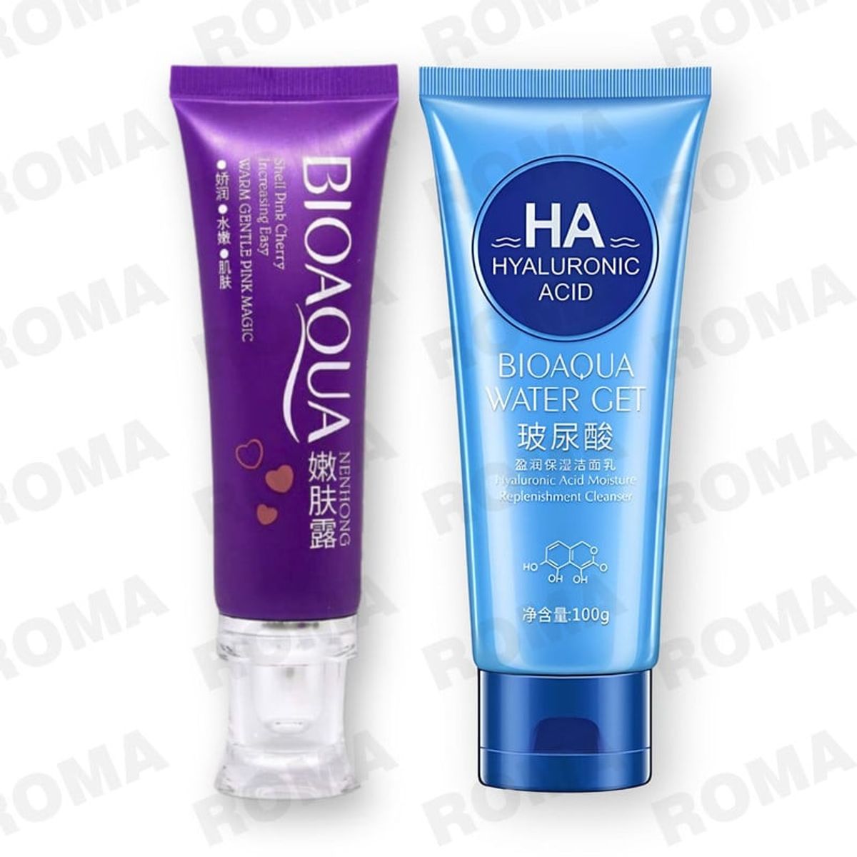 BIOAQUA - PACK CREMA BLANQUEADORA DE ZONAS y GEL LIMPIADOR HIALURÓNICO BIOAQUA
