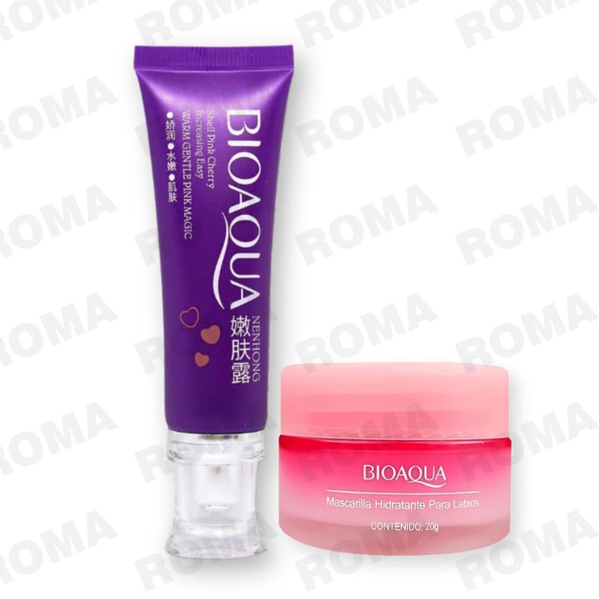 BIOAQUA - PACK CREMA BLANQUEADORA DE ZONAS y MASCARILLA HIDRATANTE PARA LABIOS