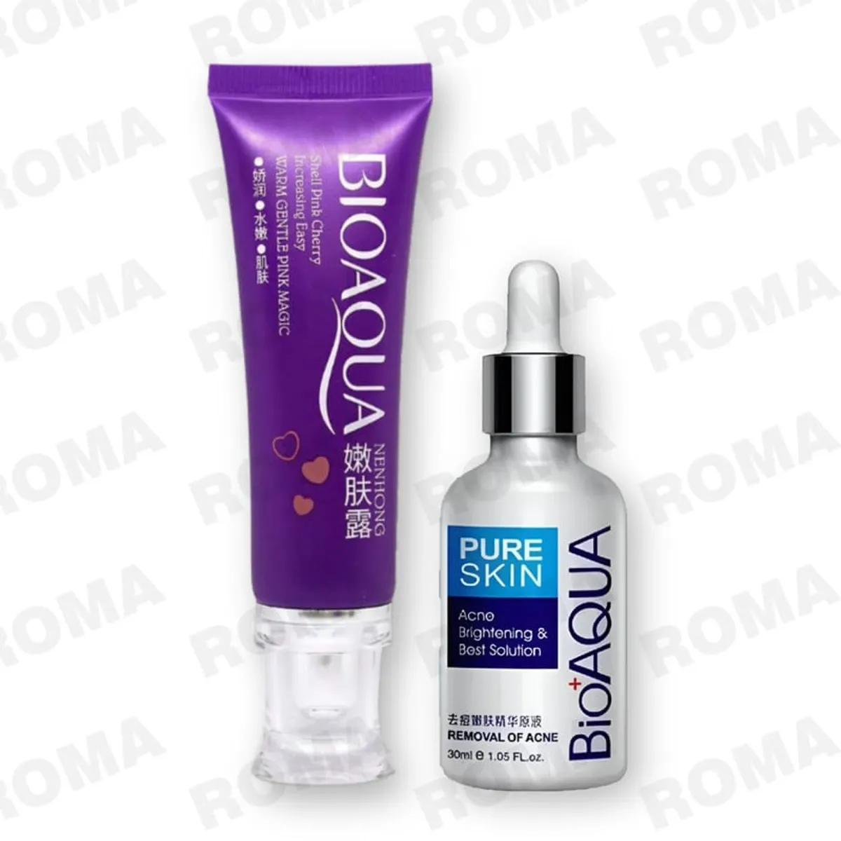 BIOAQUA - PACK CREMA BLANQUEADORA DE ZONAS y SERUM ANTI ACNÉ BIOAQUA