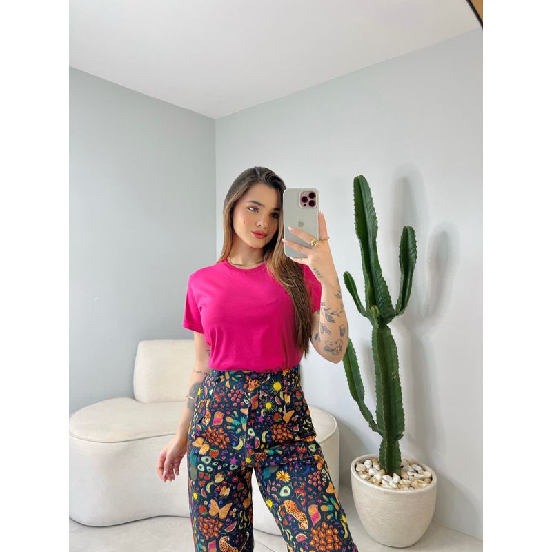 GENERICO - Polo básico manga doblada MUJER