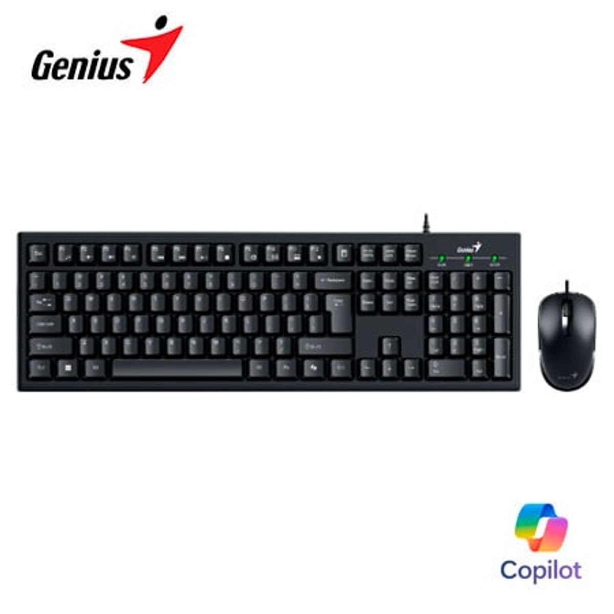 GENIUS - TECLADO GENIUS + MOUSE KM-100SE AI COPILOT USB BLACK