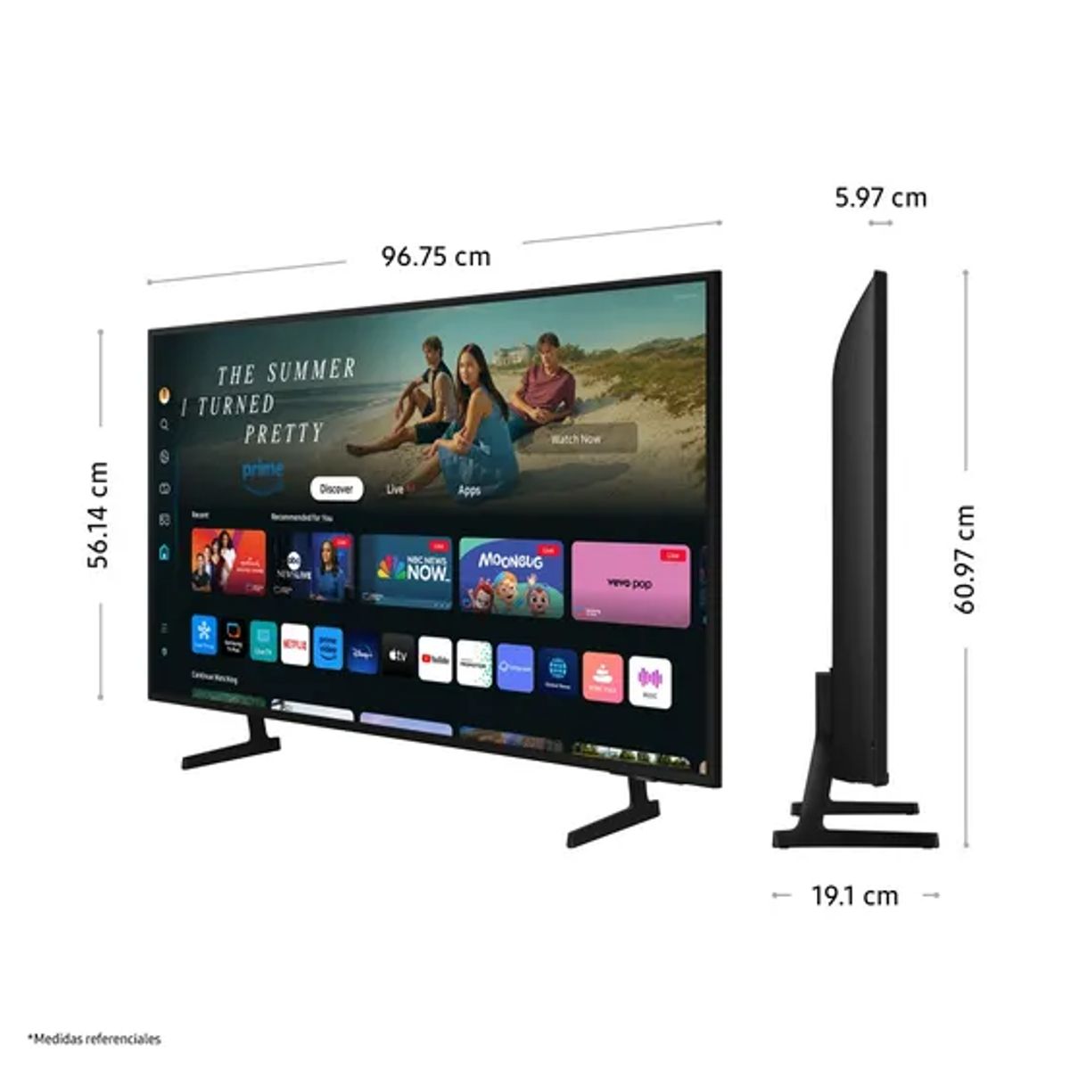SAMSUNG - Televisor Samsung Smart TV 43 Crystal UHD 4K UN43DU7000GXPE
