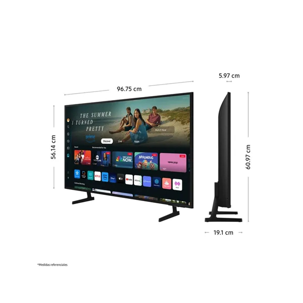 SAMSUNG - Televisor Samsung Smart TV 43 Crystal UHD 4K UN43DU7000GXPE