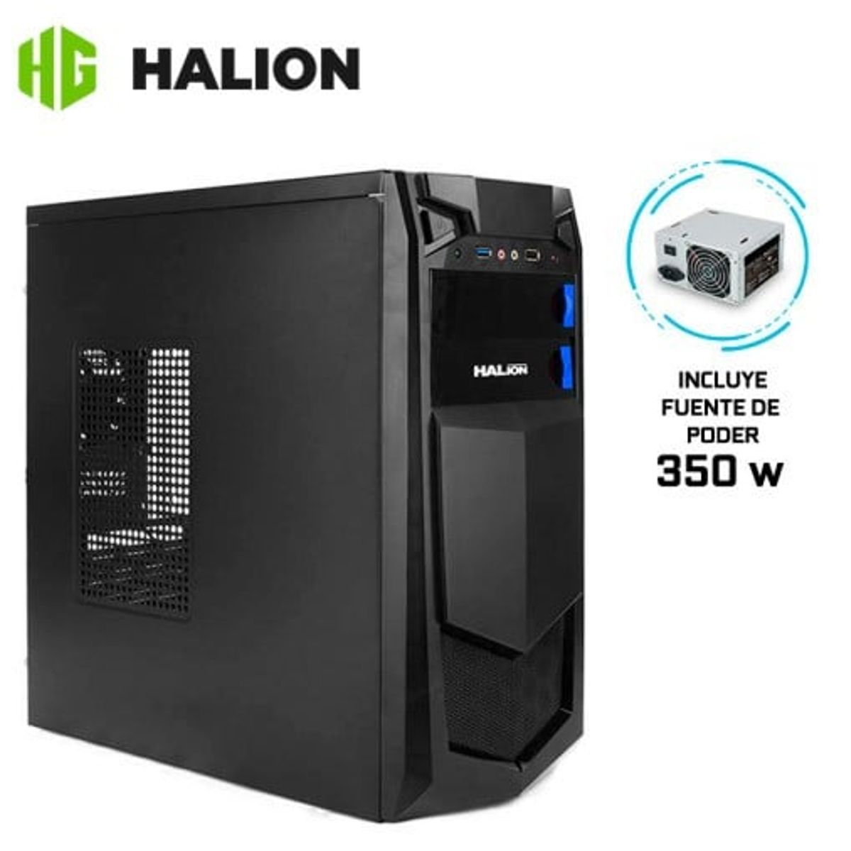 HALION - CASE HALION STORM 7223 AZUL 350W USB 3.0
