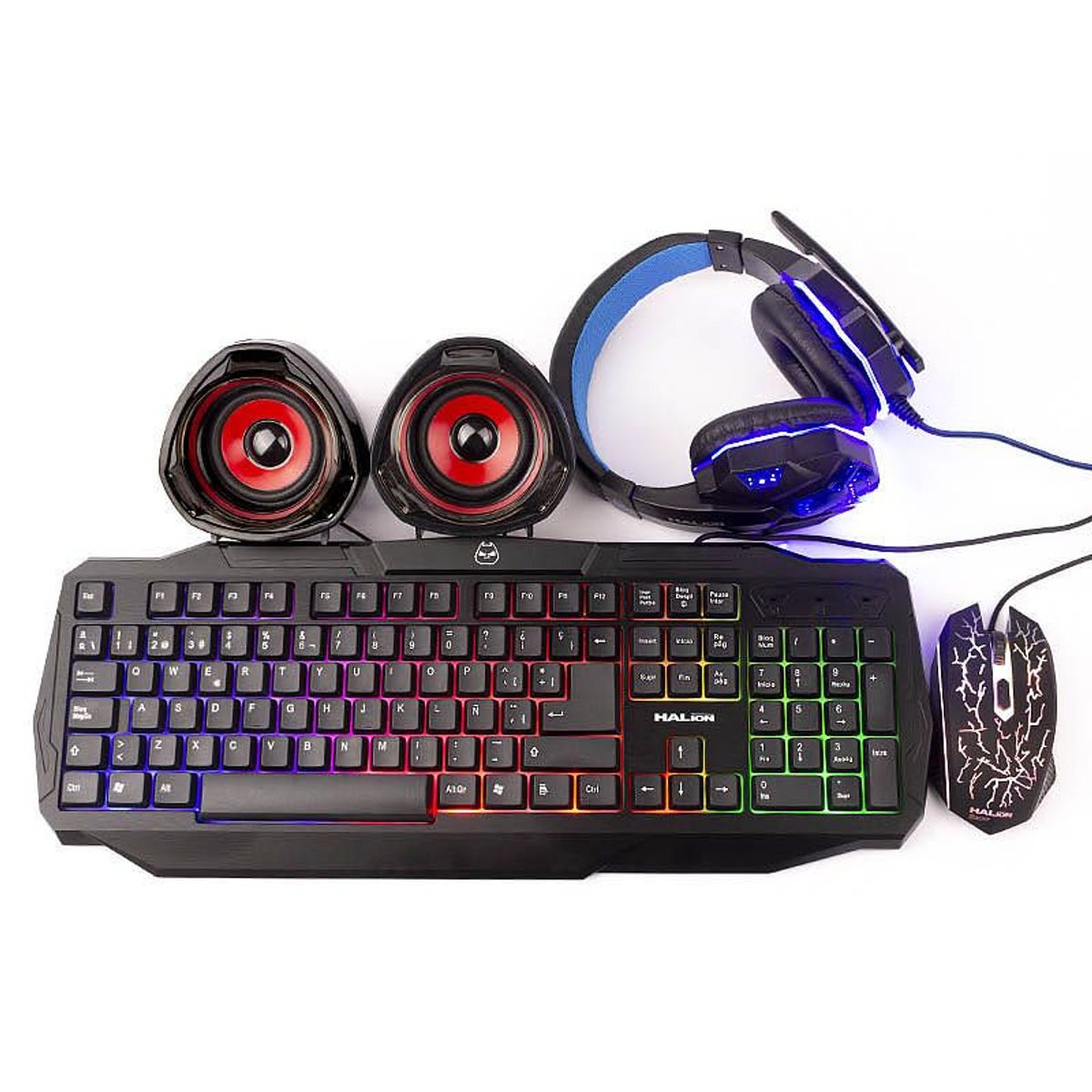 HALION - Combo Gamer 5 En 1 Halion Racer HA-830C Gamer USB