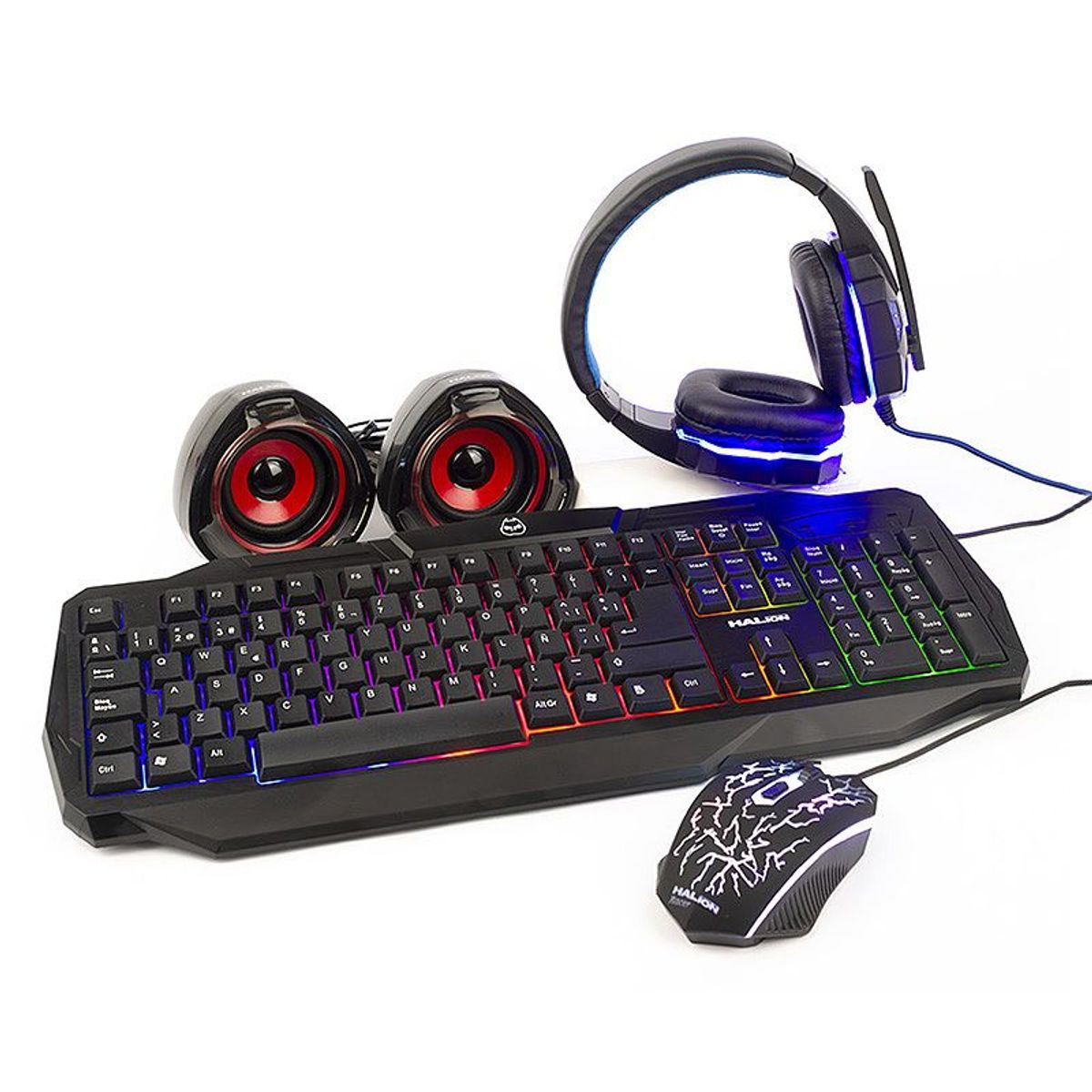 HALION - Combo Gamer 5 En 1 Halion Racer HA-830C Gamer USB
