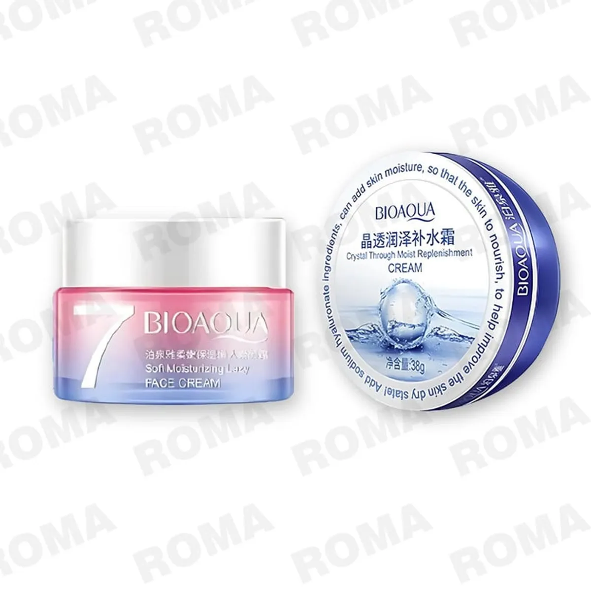 BIOAQUA - PACK CREMA HIDRATANTE VEGANA Y CREMA HIDRATANTE DE ACIDO HIALURÓNICO
