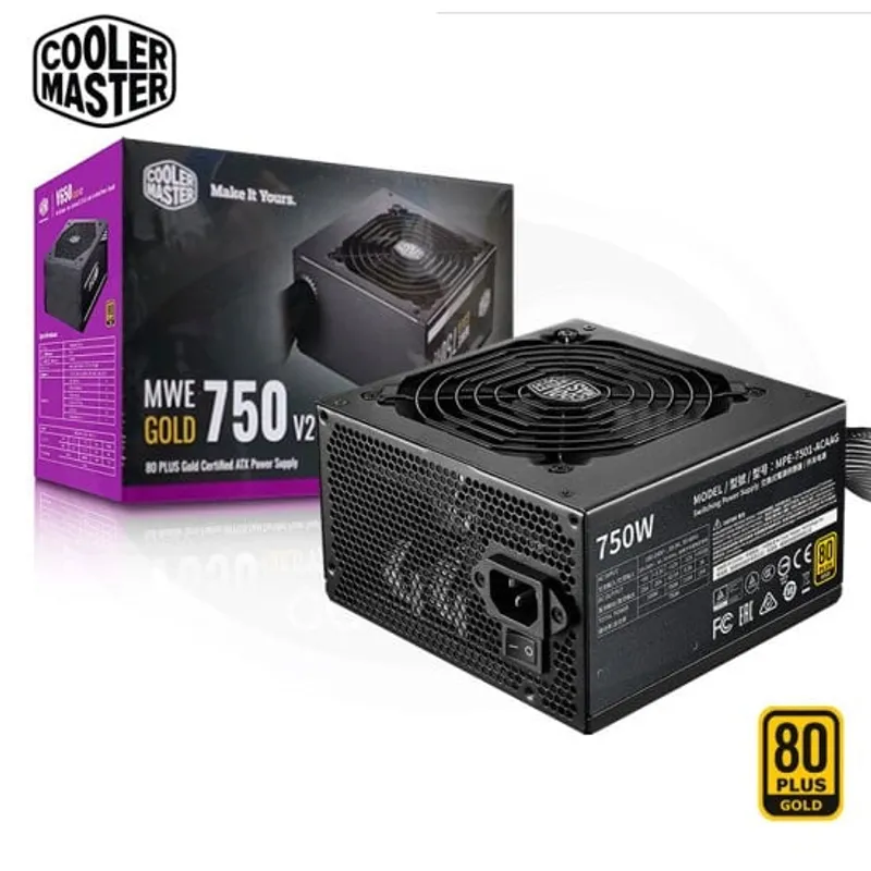 COOLER MASTER - Fuente de Poder Cooler Master MWE 750W V2 80 Plus Gold Full Modular
