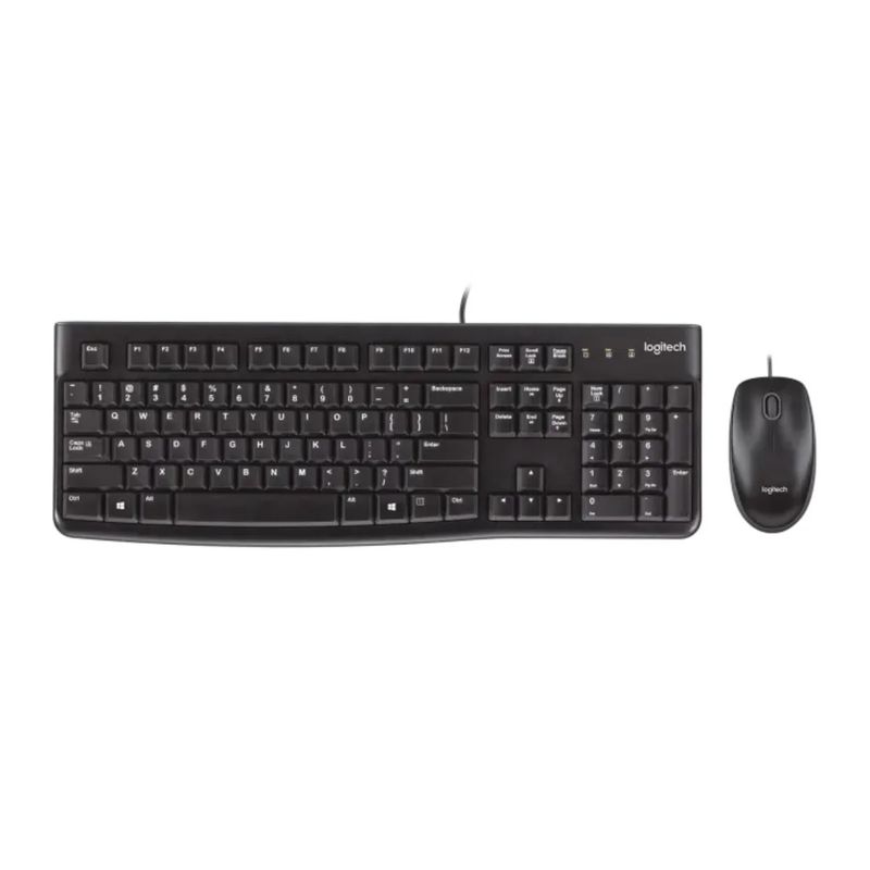 LOGITECH - Teclado y Mouse Logitech MK120 USB Negro