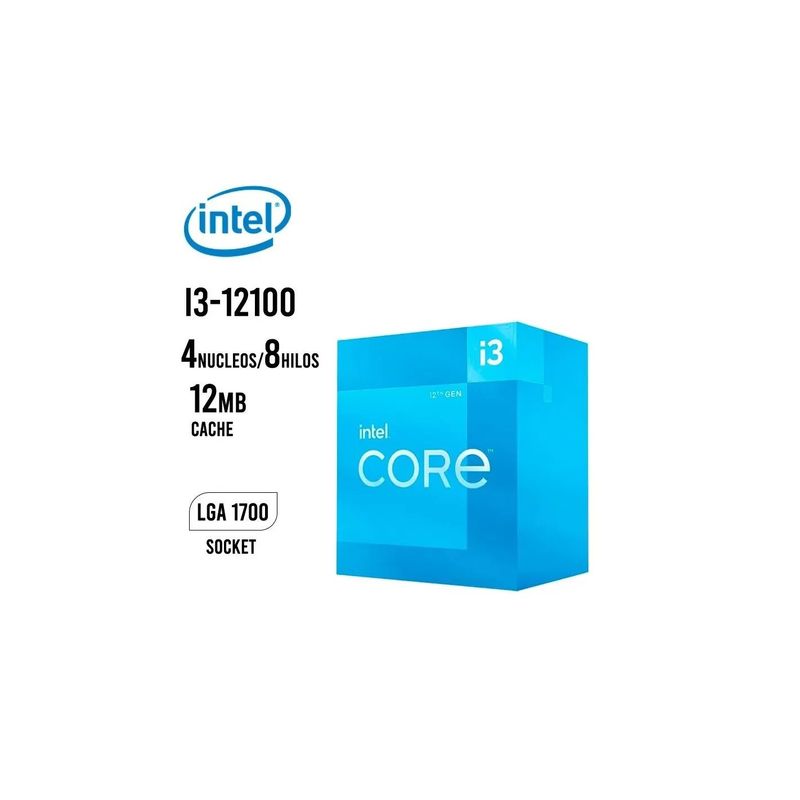 INTEL - Procesador Intel Core I3 12100 3.30GHZ/4.30GHZ  12MB LGA 1700