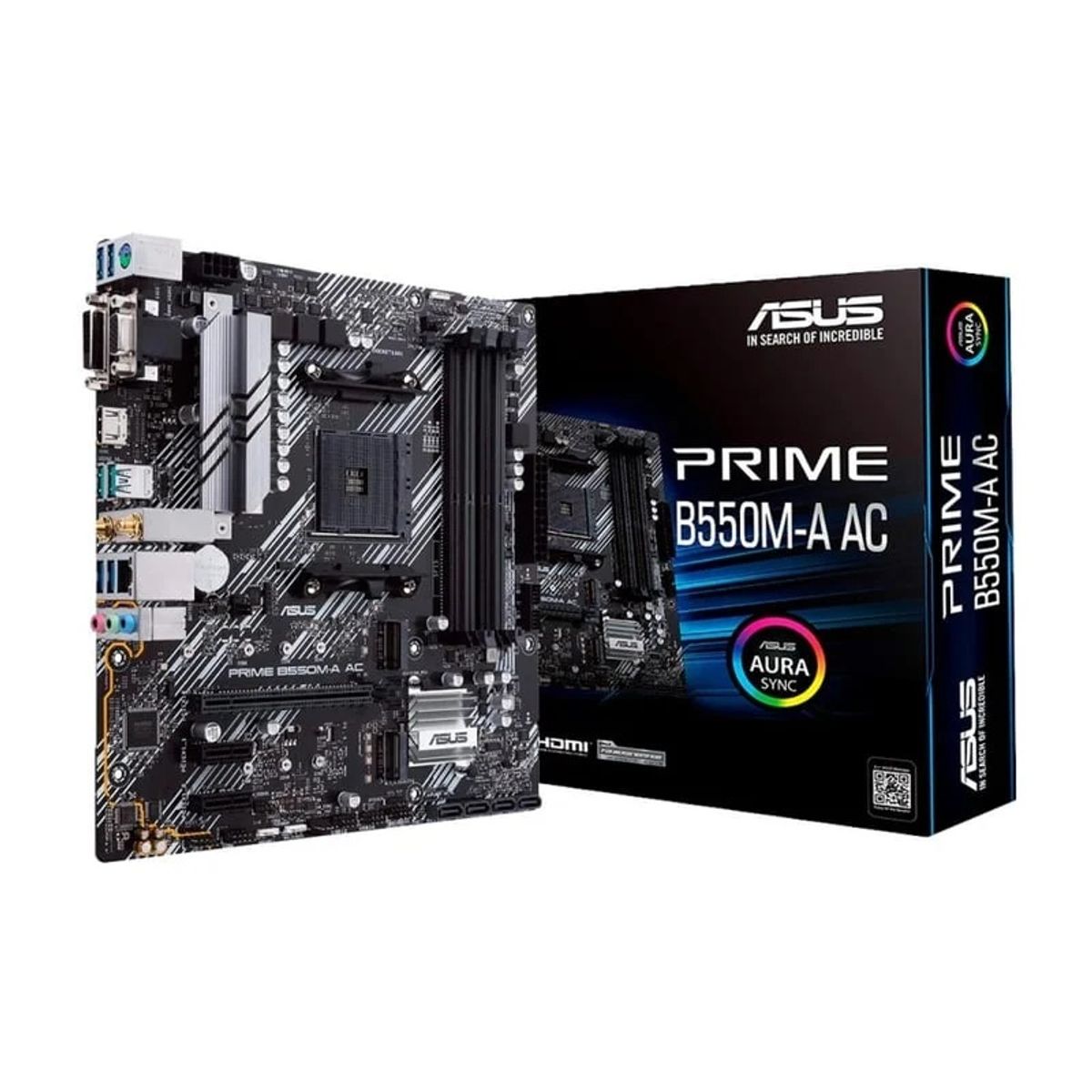ASUS - Placa Madre Asus AMD Prime B550M-A AC DDR4 Wi-Fi AM4
