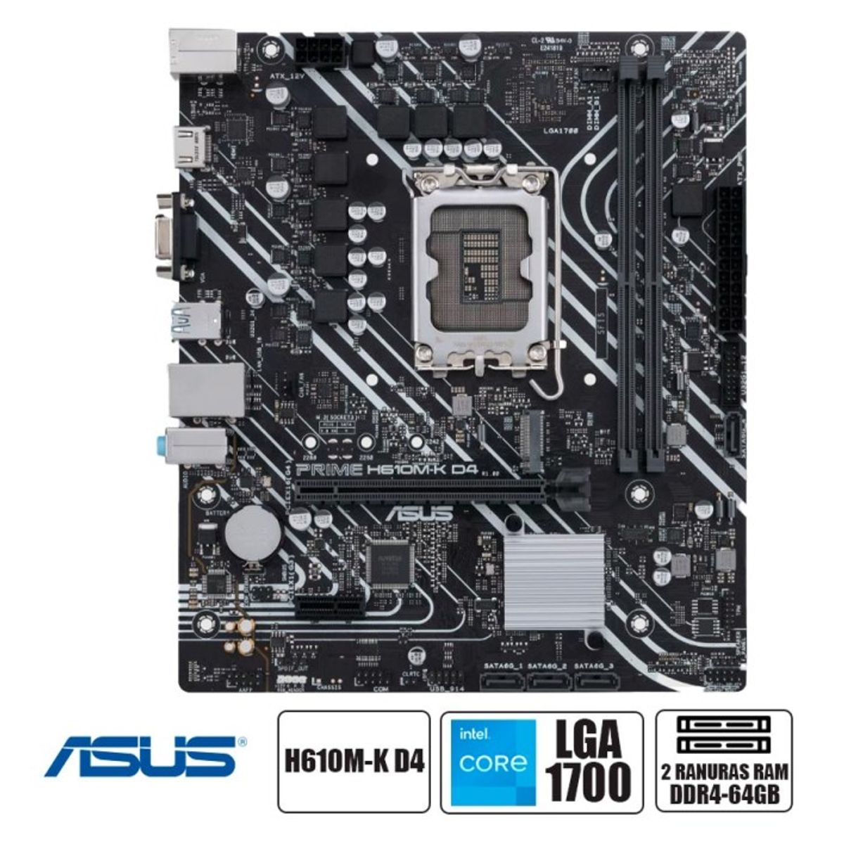 ASUS - Placa Madre Asus Intel Prime H610M-K D4