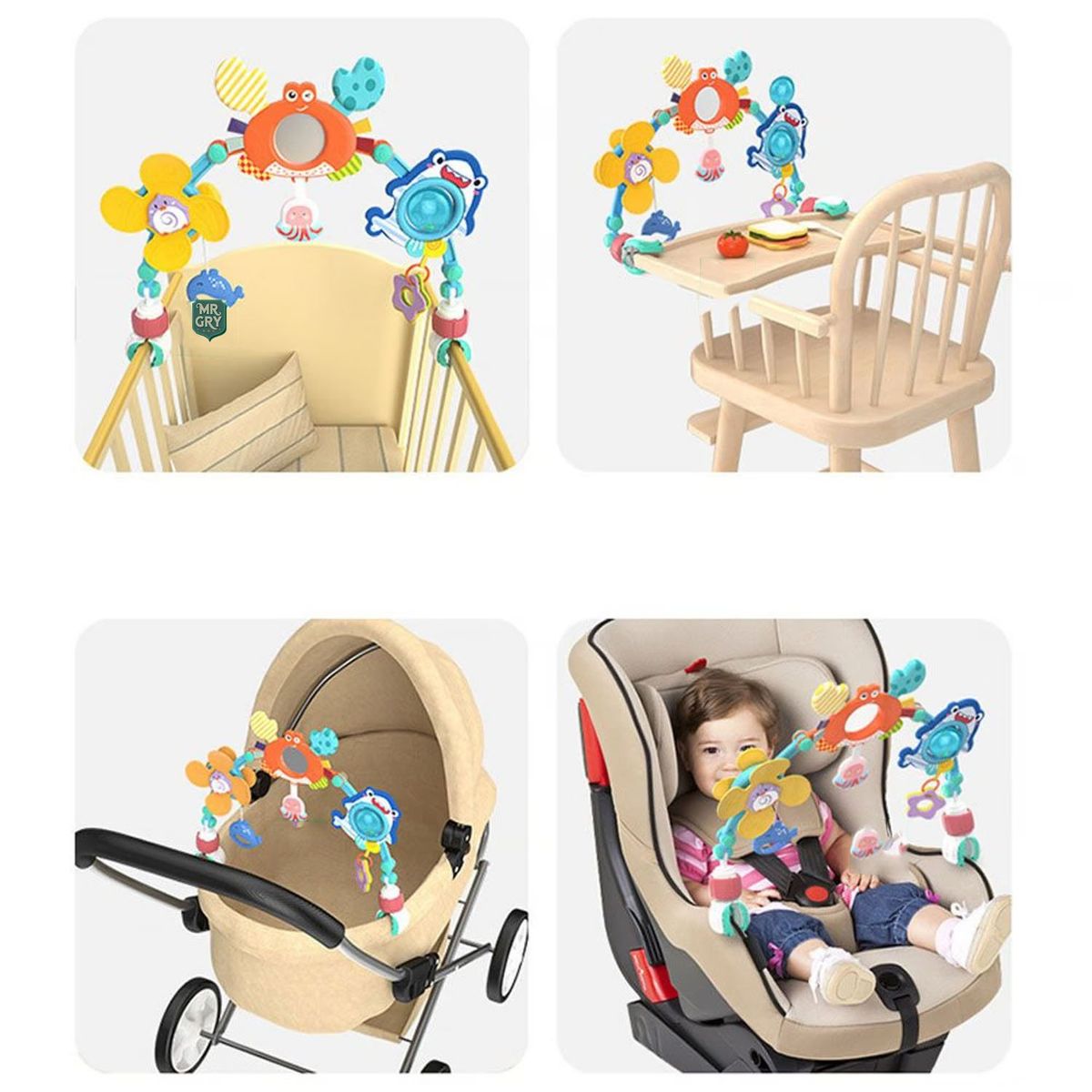 HUANGER - Arco Sonajero con Sonidos y Texturas Multifuncional HE0315