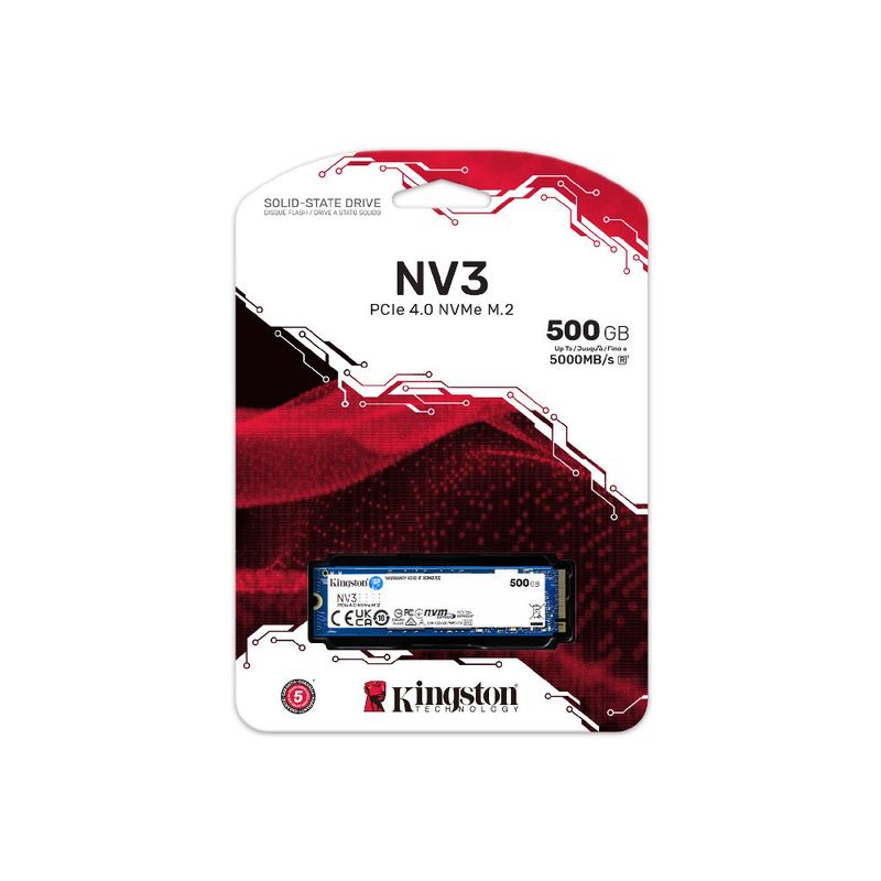 KINGSTON - Disco Sólido Kingston NV3 500GB NVMe M2 PCIe