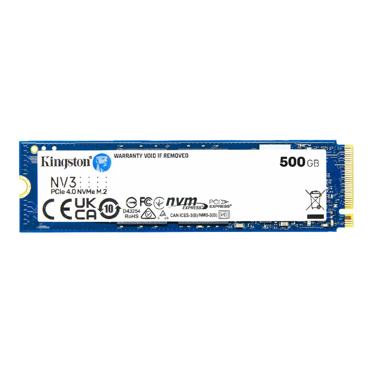 KINGSTON - Disco Sólido Kingston NV3 500GB M.2 PCIe 4.0 NVMe