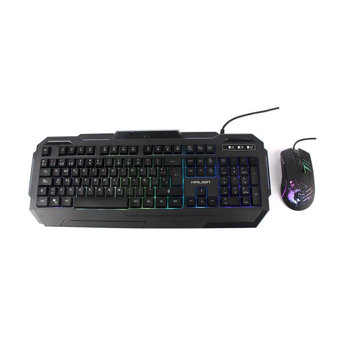 HALION - Teclado y Mouse Halion Tornado HA-818C RGB USB