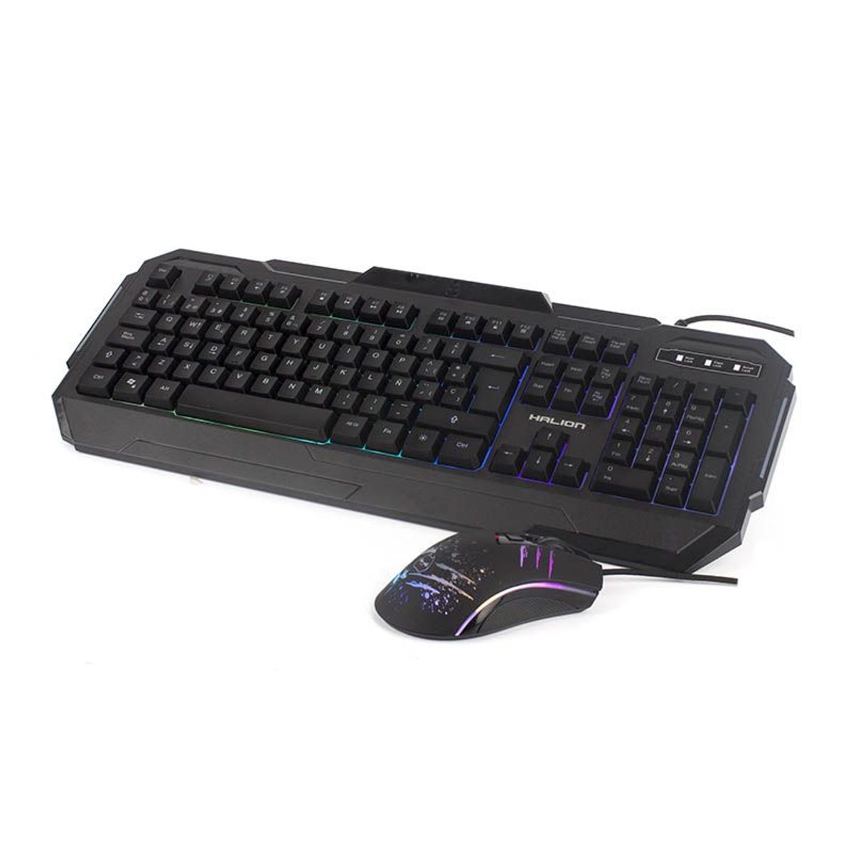 HALION - Teclado y Mouse Halion Tornado HA-818C RGB USB