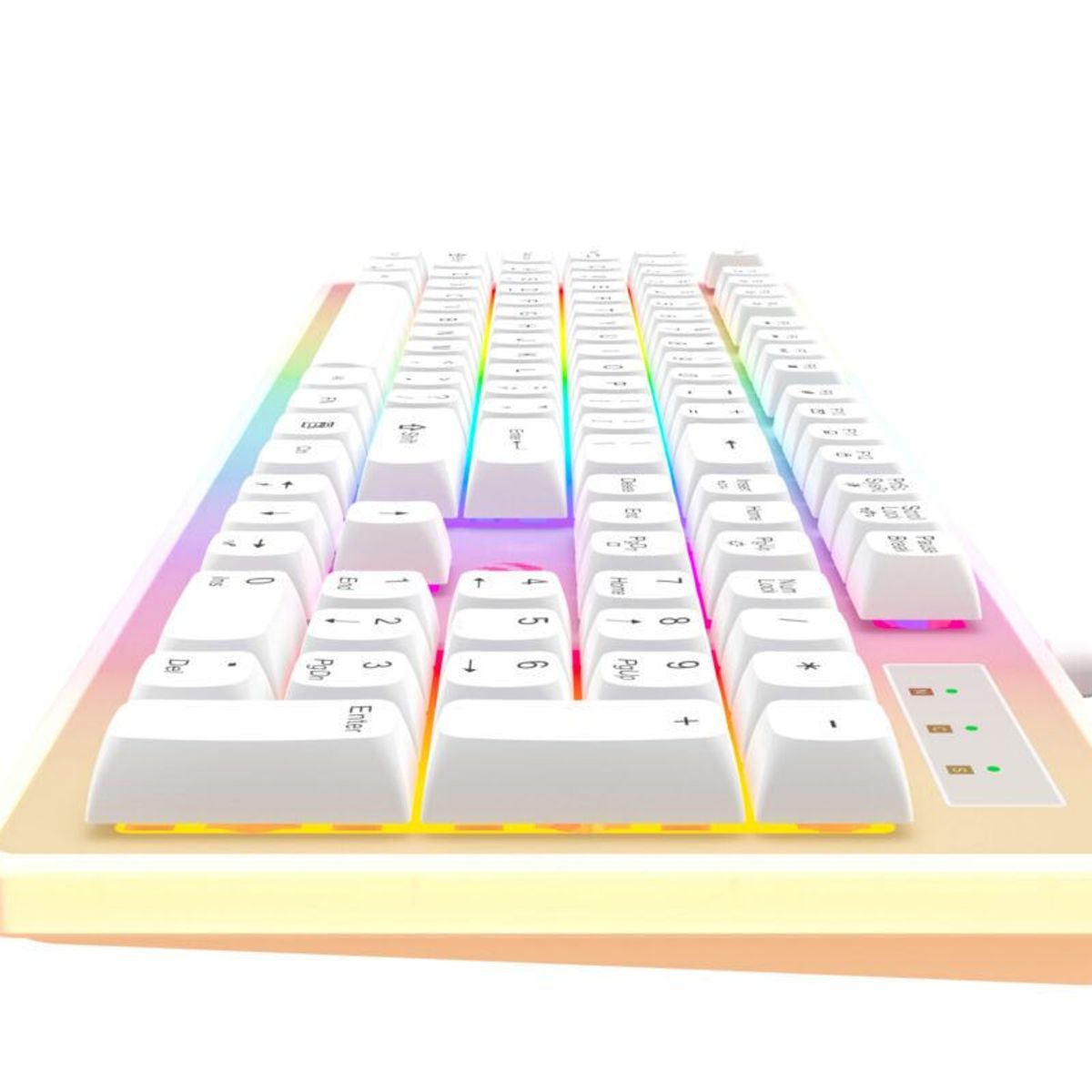 HAVIT - Teclado Gamer Havit KB876L SP Blanco Transparente