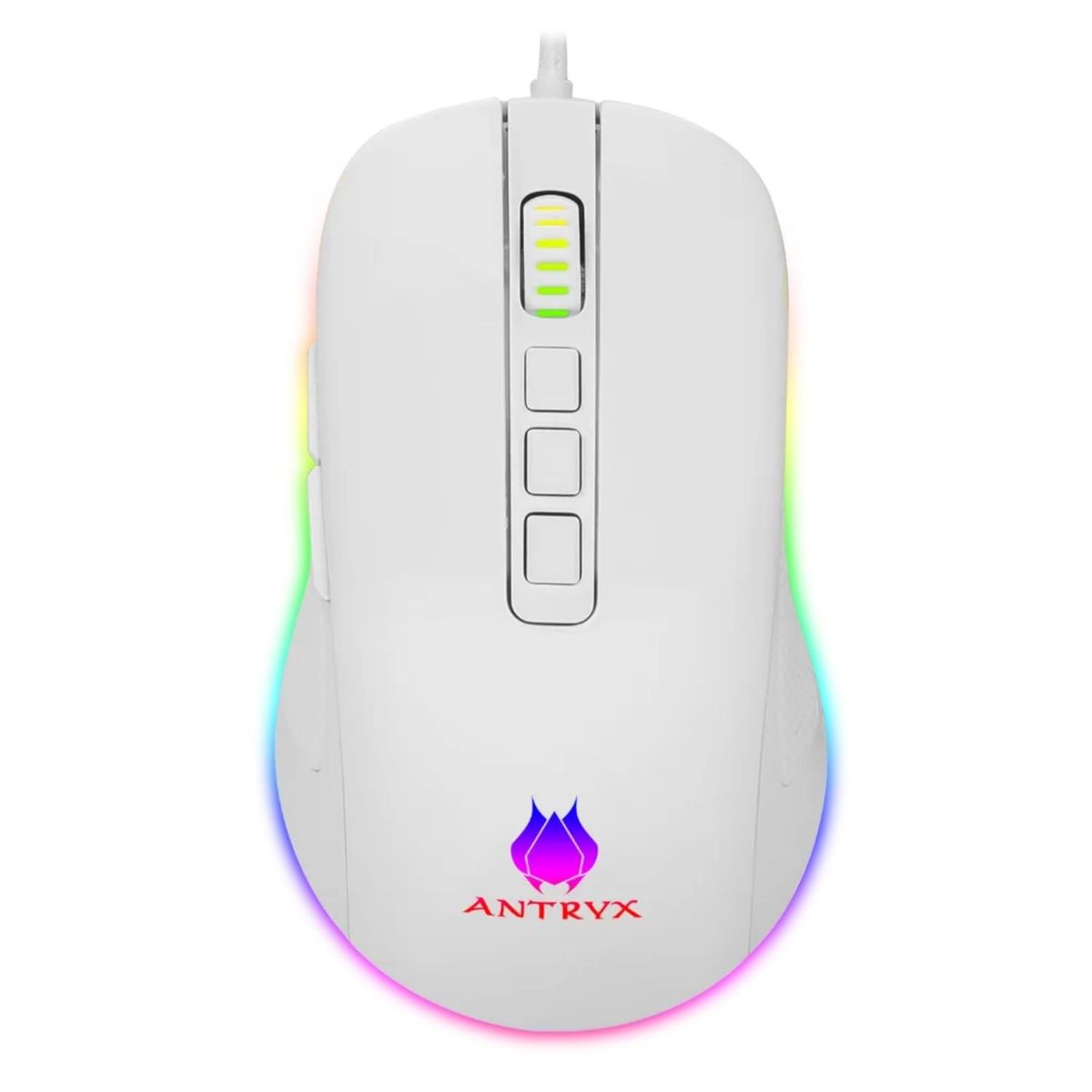ANTRYX - Mouse Antryx Chrome Strom Gaming Kurtana White 12400 DPI RGB