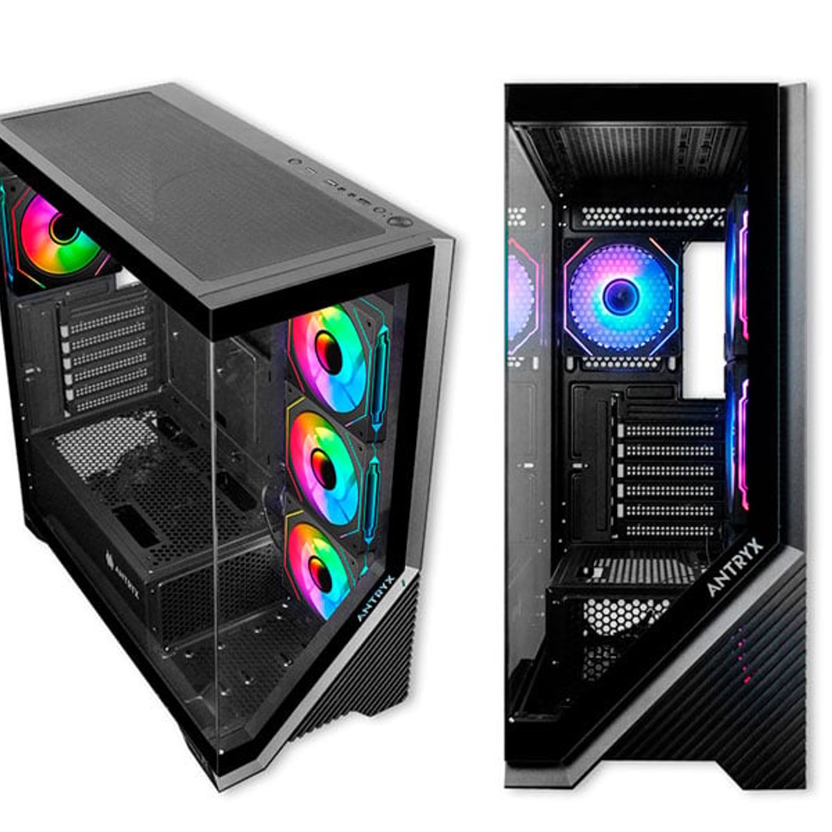 ANTRYX - Case Antryx FX650 Black ARGB Fan X4 Vidrio Templado