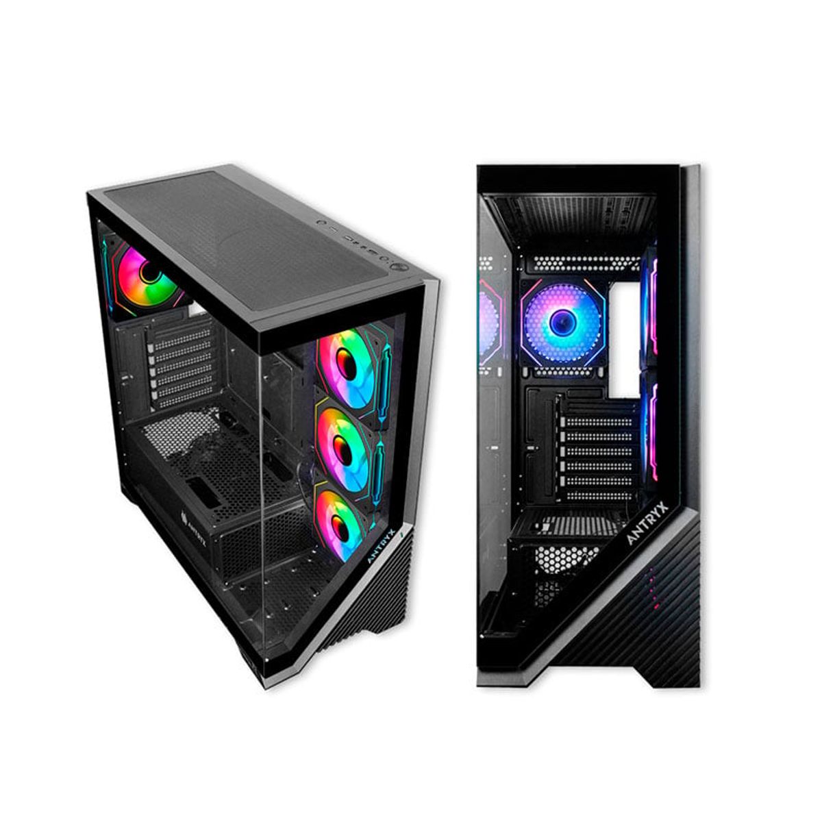 ANTRYX - Case Antryx FX650 Black ARGB Fan X4 Vidrio Templado
