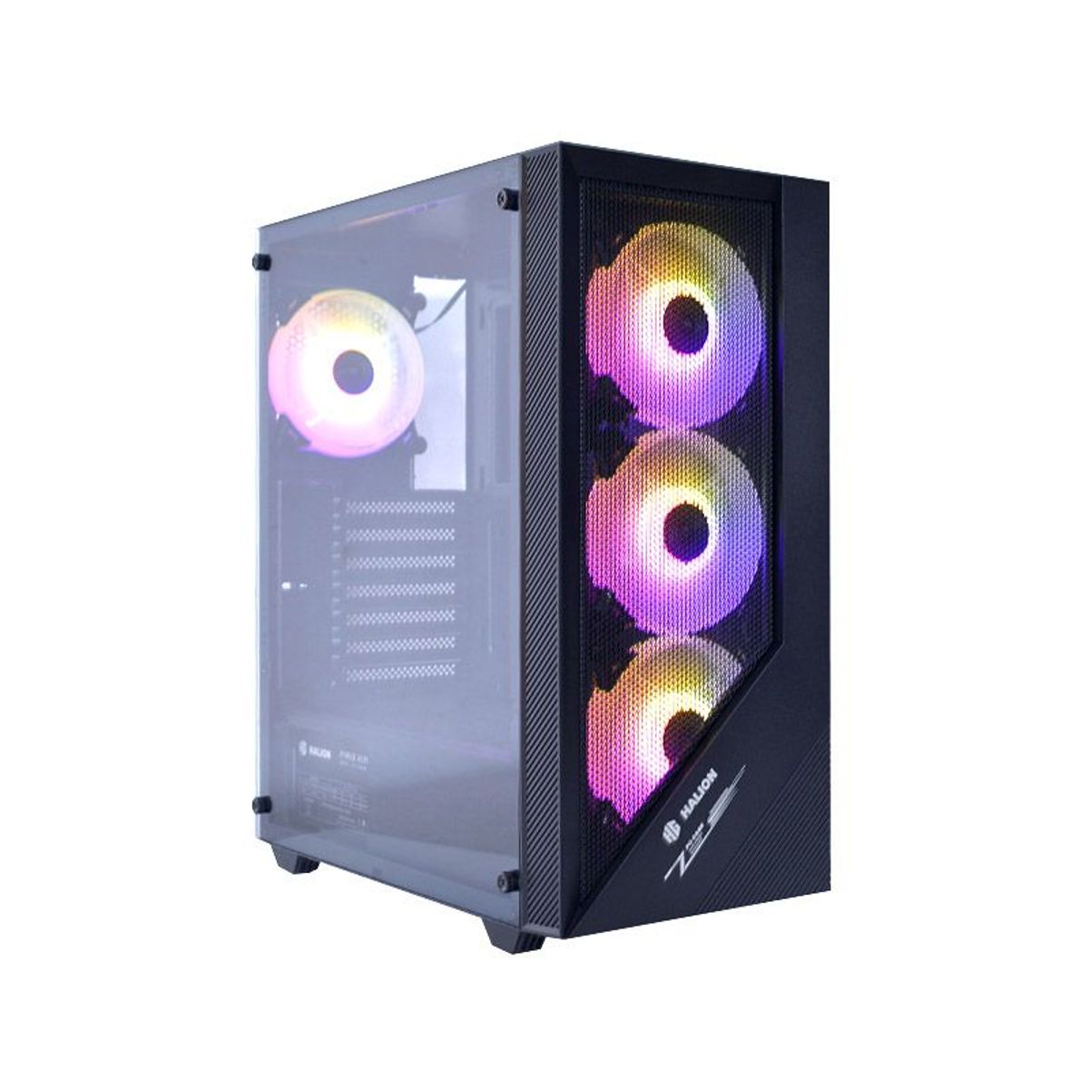 HALION - Case Halion Gamer Tornado 600W 03 VTemplado 4 Fan RGB