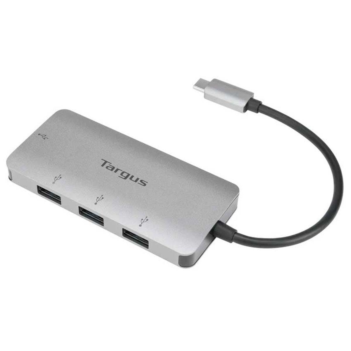 TARGUS - Targus Hub USB-C 4 Puertos USB-A 3.0 Gris para Transferencias Rápidas