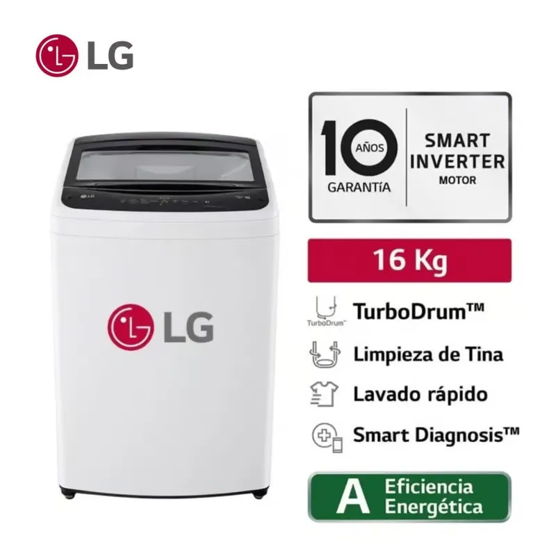 LG - Lavadora WT16WVTB 16 Kg TurboDrum Carga Superior Blanco LG