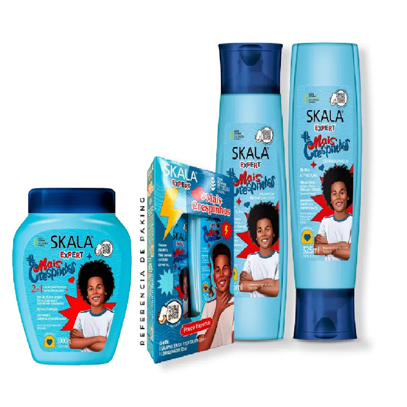 SKALA - CREMA SHAMPOO ACONDICIONADOR CRESPHINO DIVINO  KIDS SKALA 3 Uds Set - Skala Expert