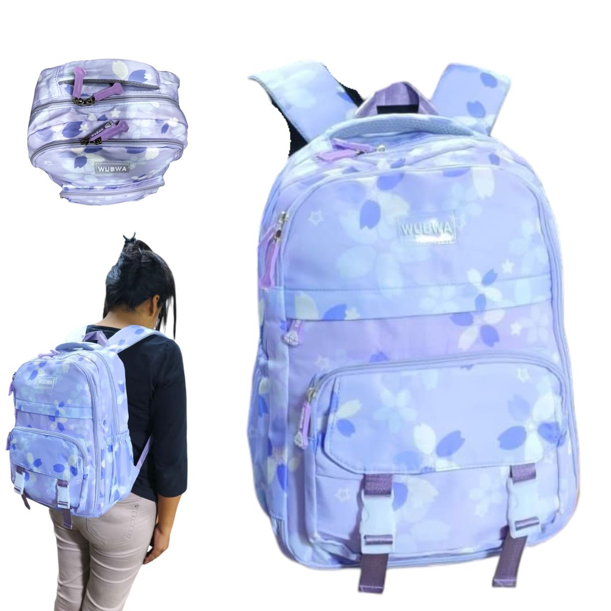 OEM - Mochila Escolar Juvenil Universitario Unisex con Compartimentos