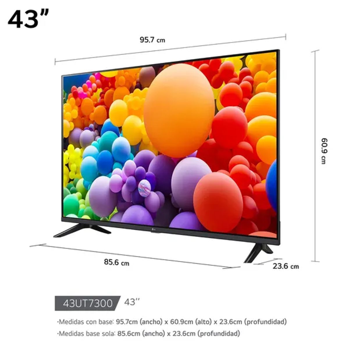 LG - Televisor LG Smart TV 43 LED 4K UHD 43UT7300PSA