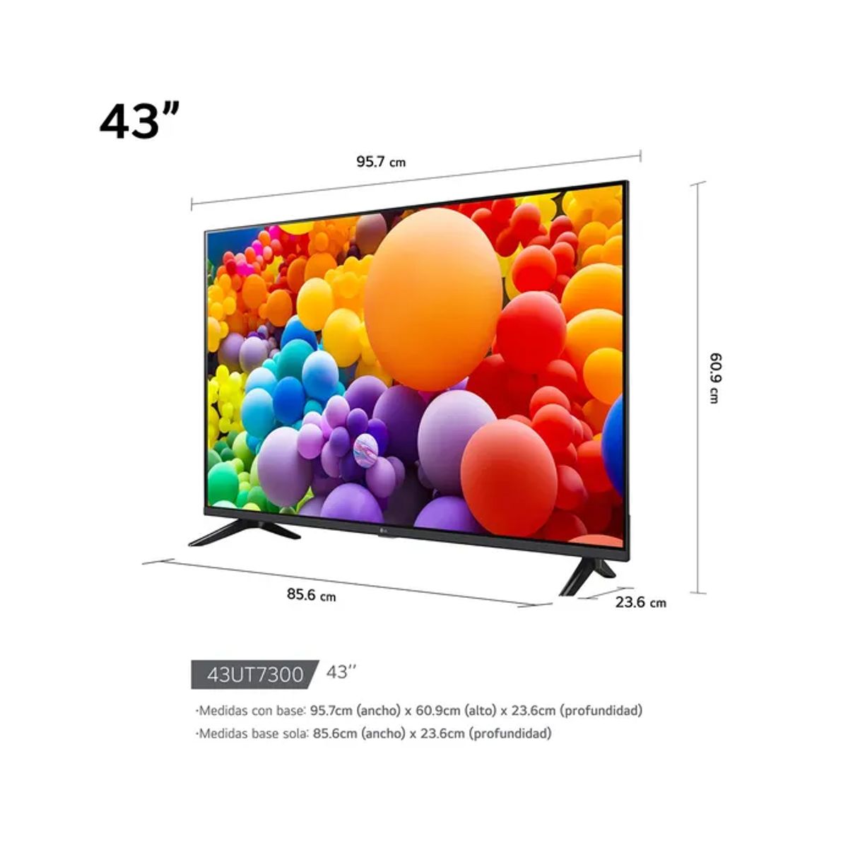 LG - Televisor LG Smart TV 43 LED 4K UHD 43UT7300PSA