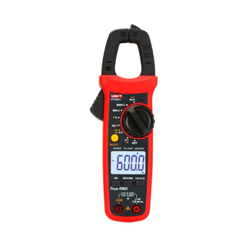  - Pinza Amperimétrica Digital ACDC 600A cn Ccia Frecuencia y T° UT204+