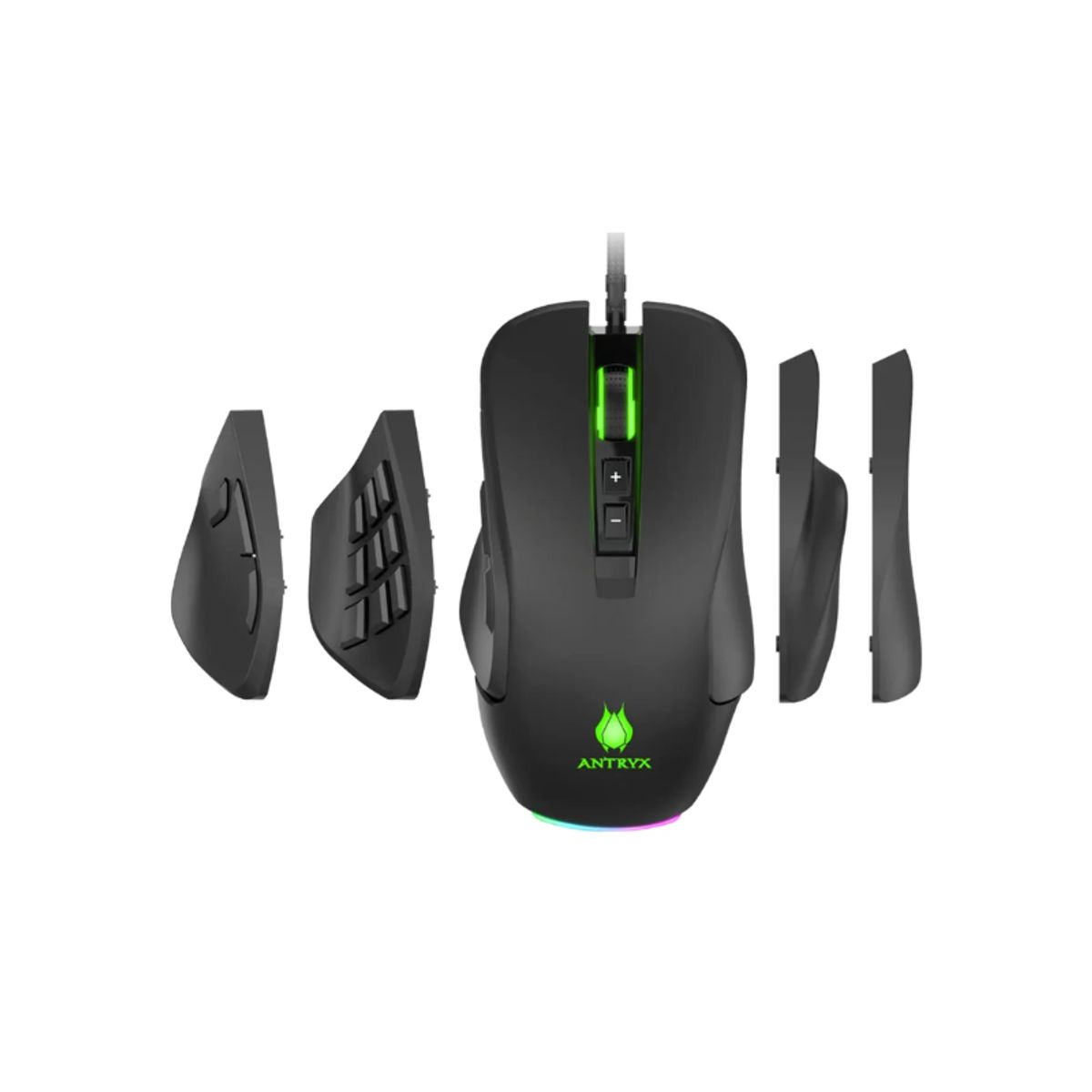 ANTRYX - Mouse Gaming Antryx Chrome Storm XCALIBUR DPI 16400 RGB AGM-CS7500K