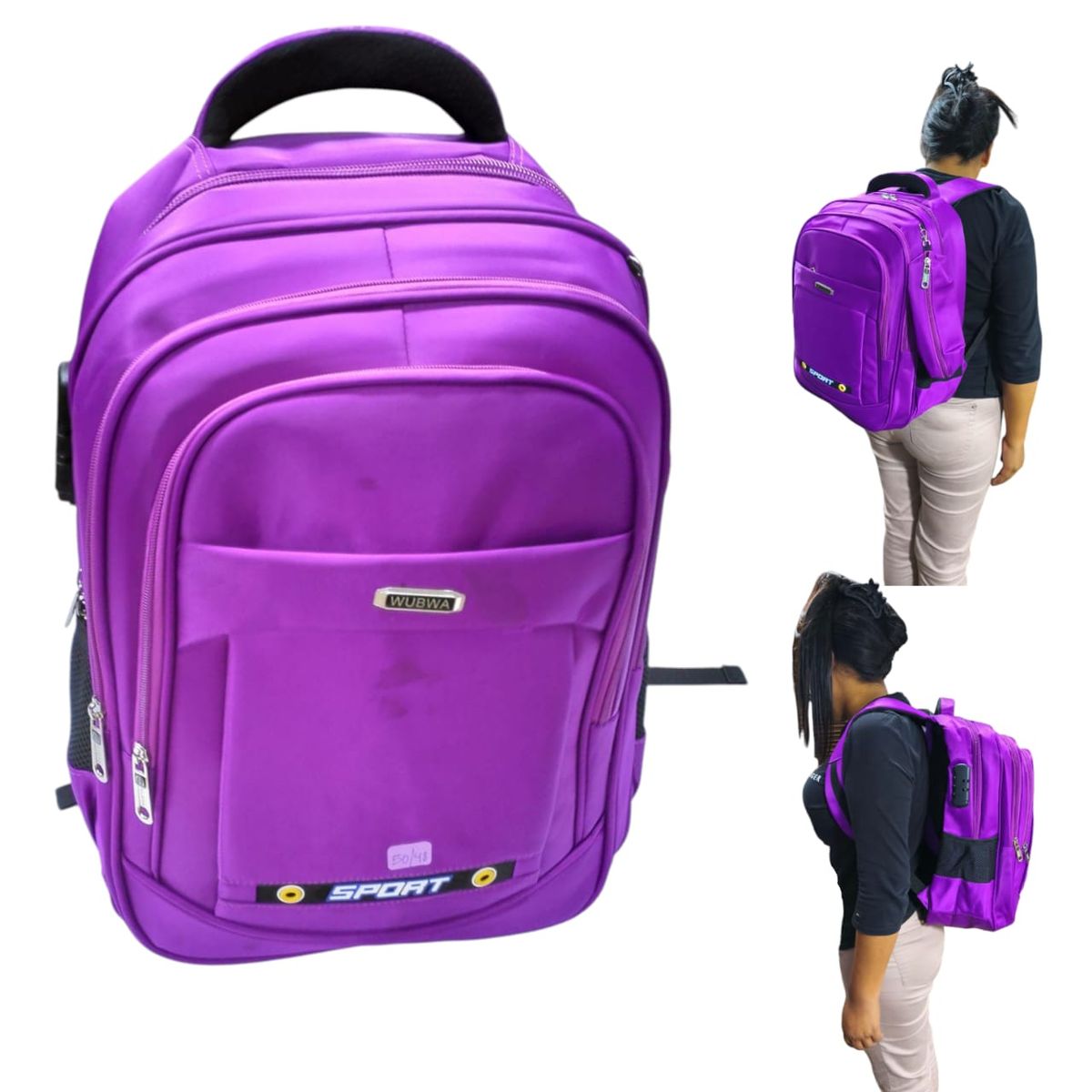 OEM - Mochila Universitario Escolar Juvenil PortaLaptop y Clave Seguridad