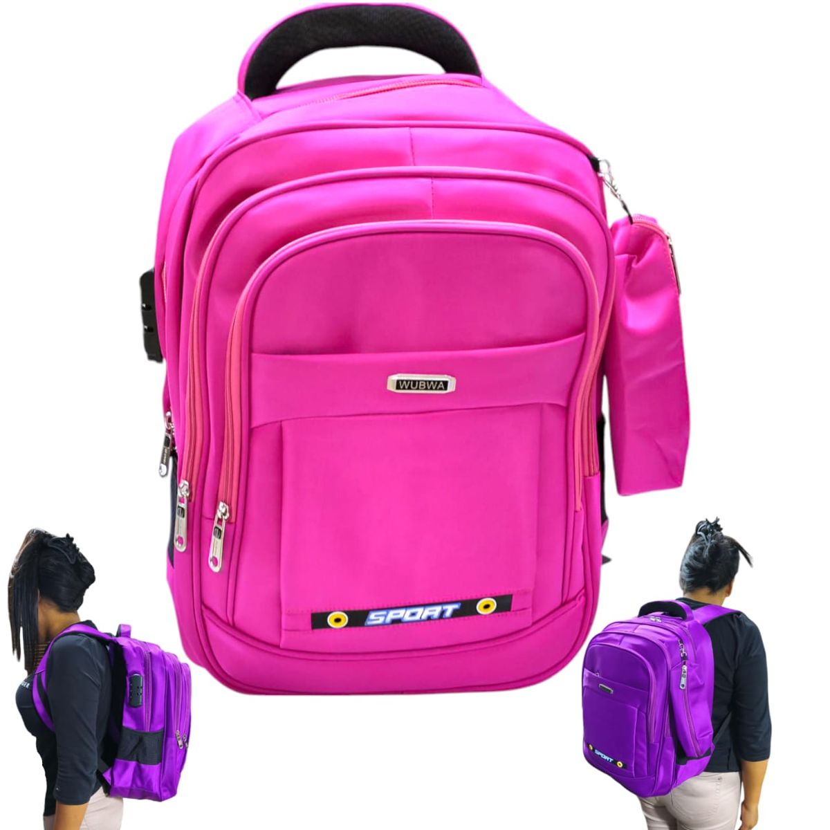 OEM - Mochila Universitario Escolar Juvenil PortaLaptop y Clave Seguridad