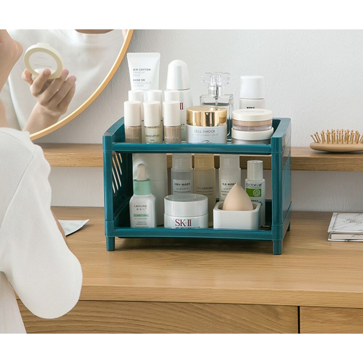 GENERICO - ORGANIZADOR MULTIUSO DE ESCRITORIO COLOR AZUL CONFIANZA