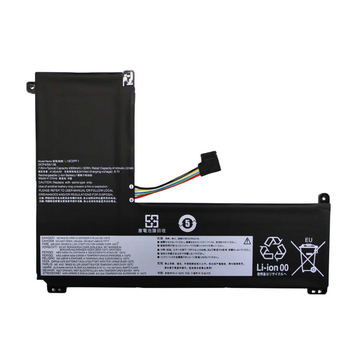 LENOVO - Batería Para Laptop Lenovo L19M2PF1 IdeaPad 1 Cap Real