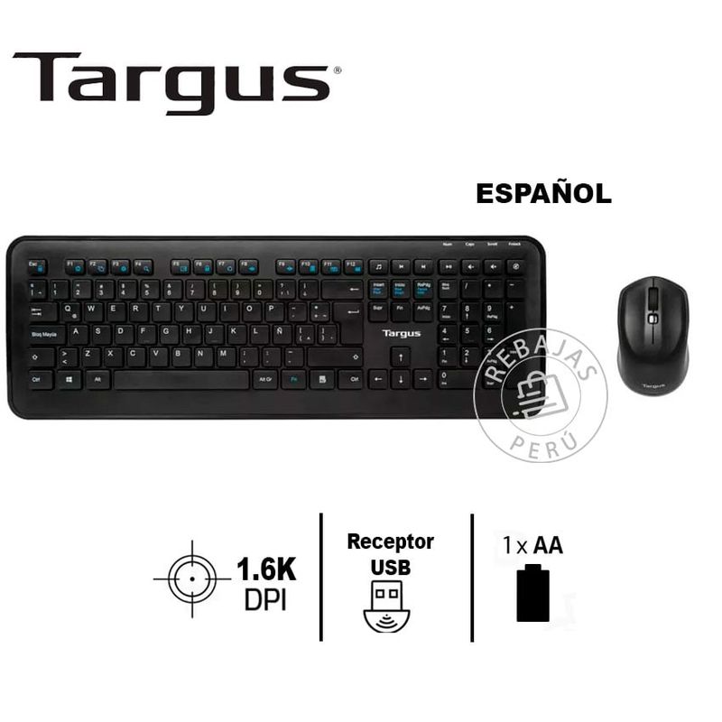 TARGUS - Combo Teclado y Mouse Targus KM610 Wireless  Precisión y Comodidad