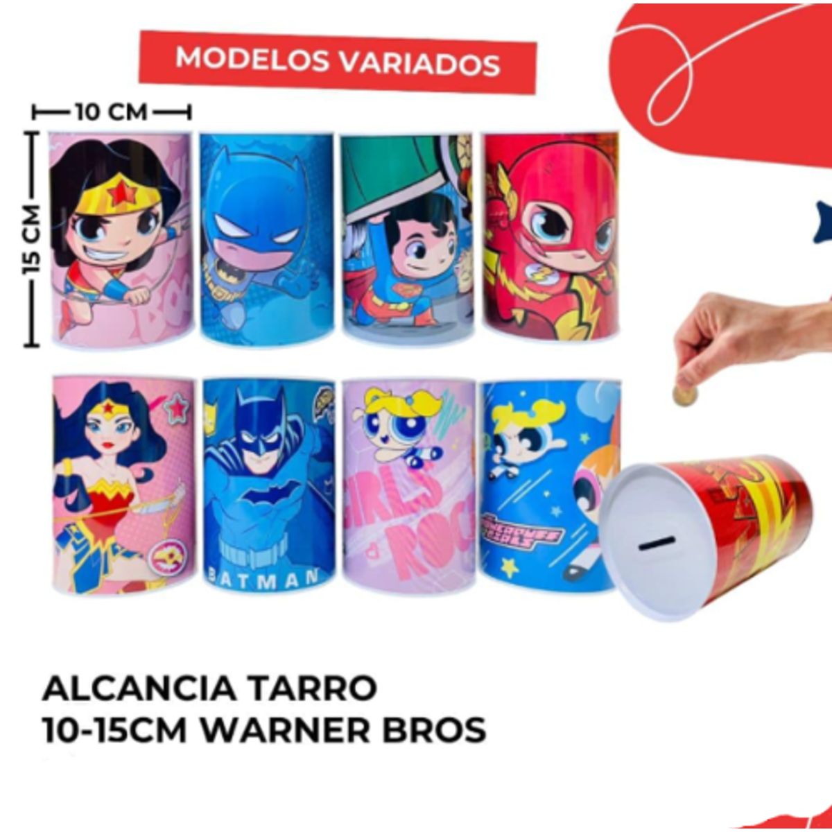 GENERICO - Alcancía tarro 15x10cm