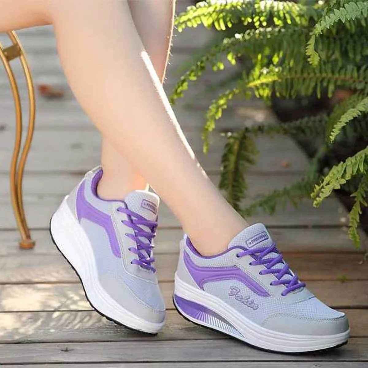 TIOZONEY - Zapatillas casuales para Mujer - Morado