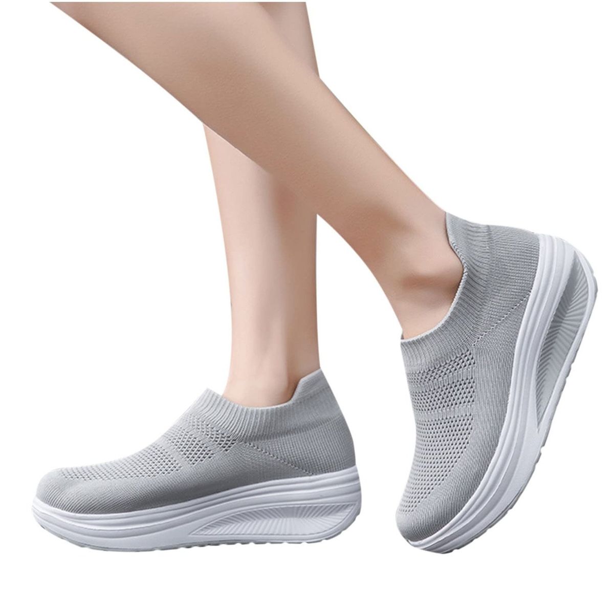 TIOZONEY - Zapatillas casuales para Mujer -Gris