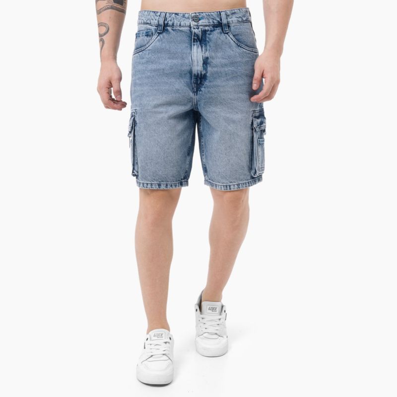 GZUCK - Bermuda Cargo Denim Pelkor Gzuck