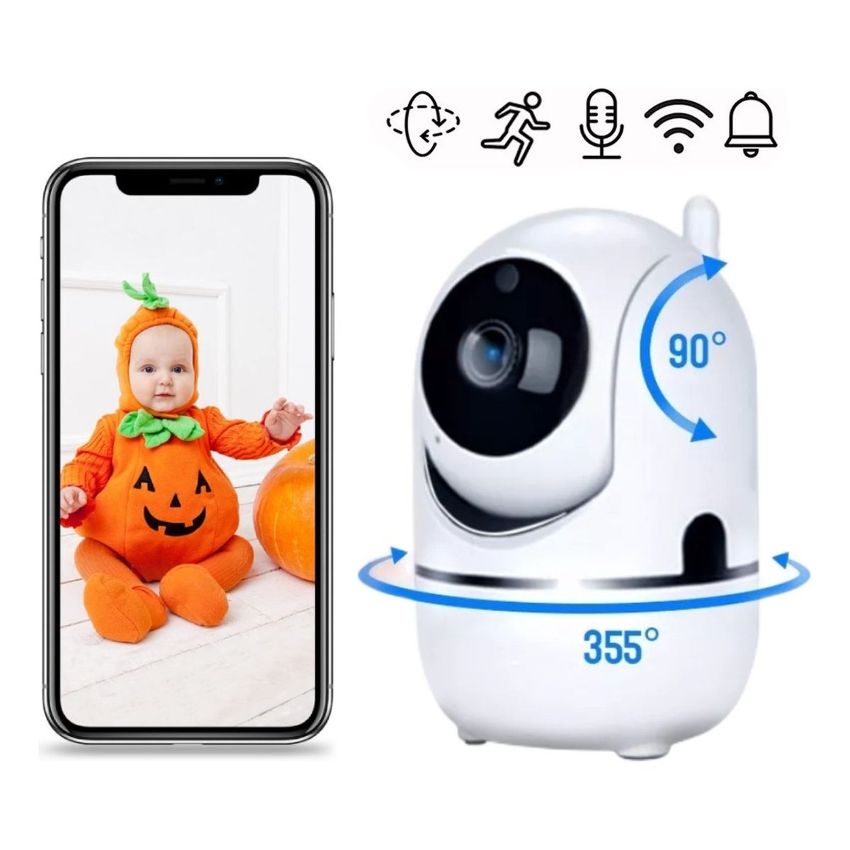 TIOZONEY - Seguridad Monitores Para Bebes Camara Con Visión Nocturna