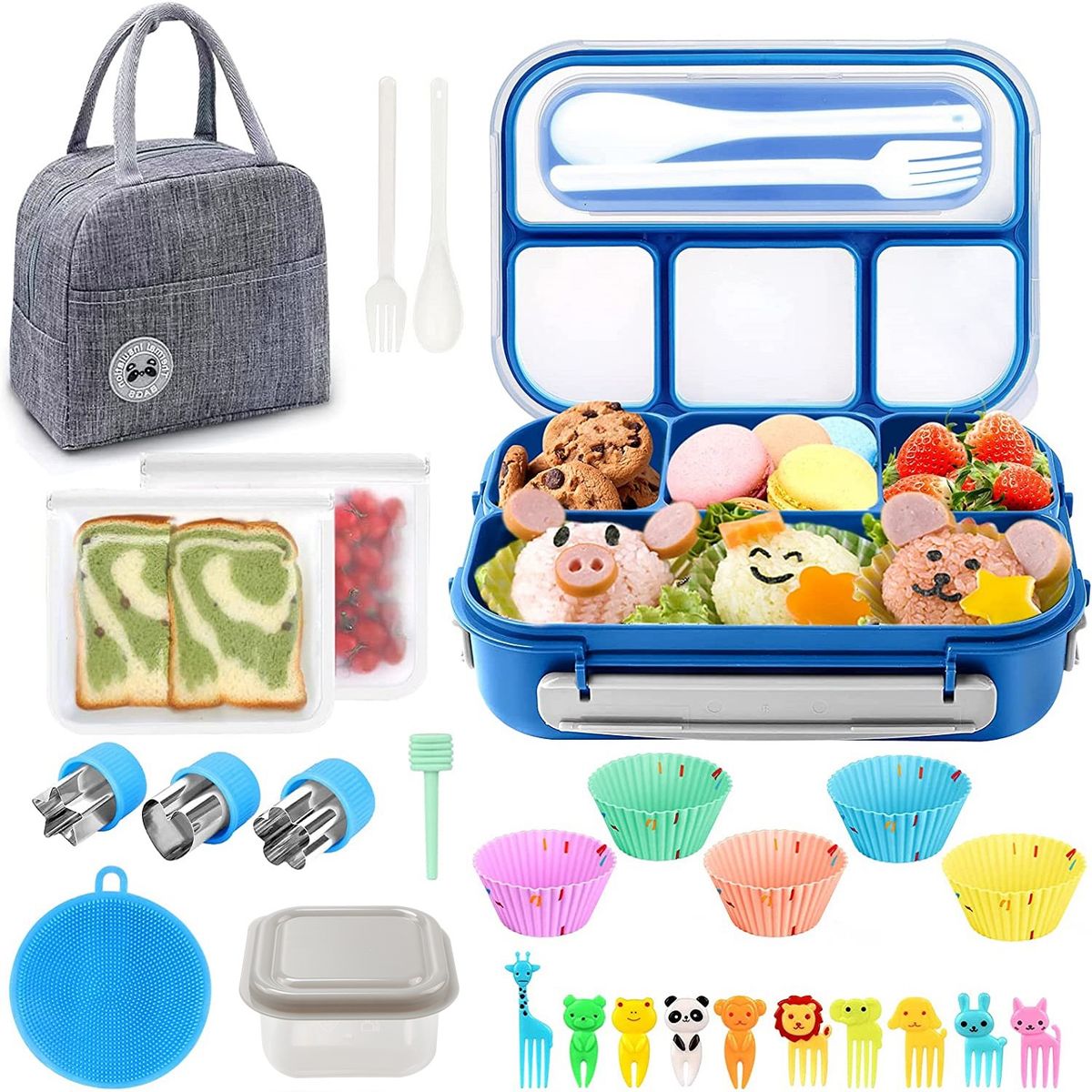 TIOZONEY - Loncheras para Niños Bento Box Kids Set 27pc