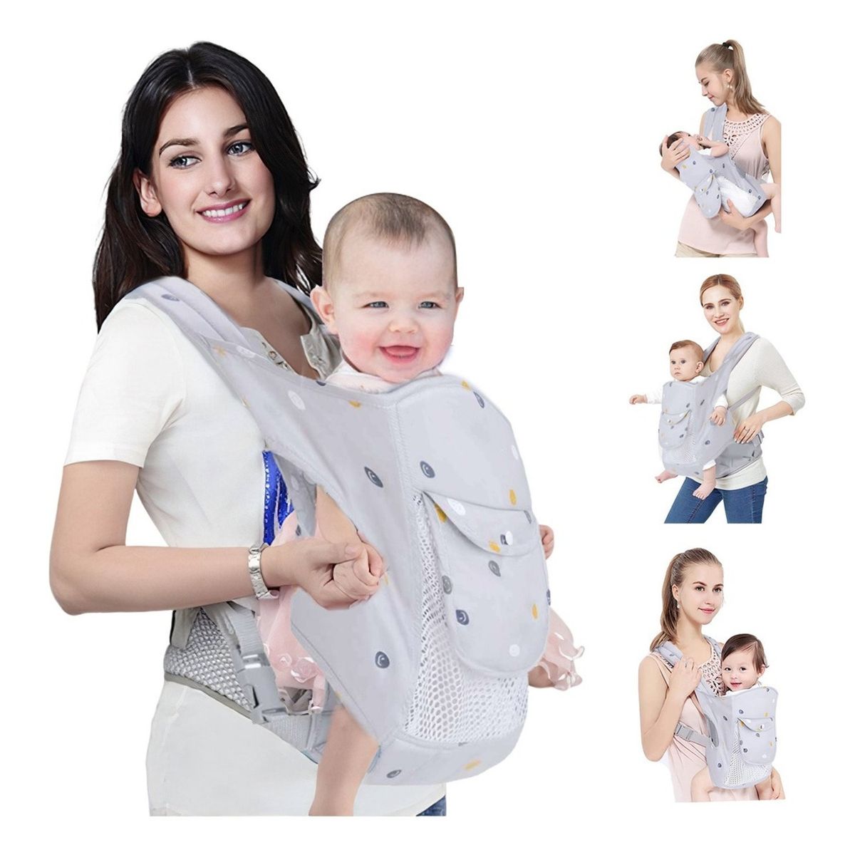 TIOZONEY - Mochilla Ergonómico Cangurera Bebé Portabebés Porta Suave