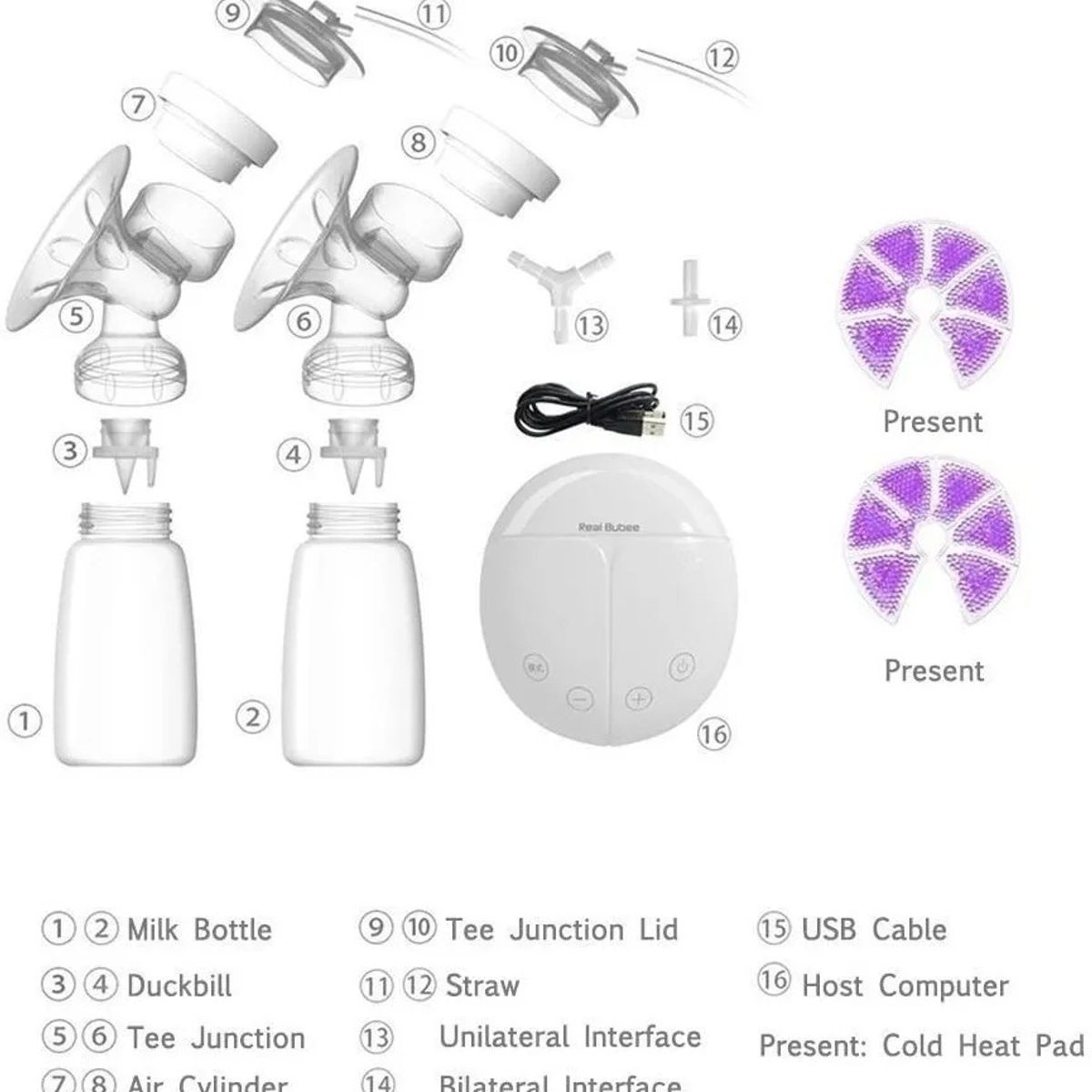 TIOZONEY - Extractor De Leche Eléctrico Doble Para Lactancia