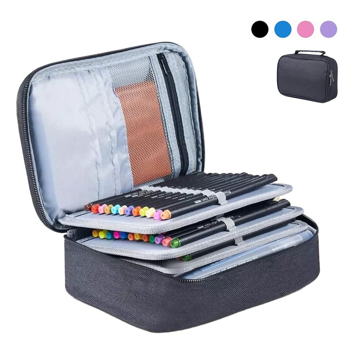 TIOZONEY - Estuche Para Lapices 72 Ranuras Lapiceras Organizadoras